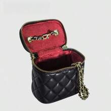 Lipstick Bag Crossbody For Women, Fashionable Niche Chain Strap Rhombic Handbag, Portable Shoulder Bag For Going Out & Shopping