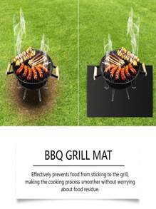 Easy-To-Clean Non-Stick Barbecue Mat Outdoor Barbecue Barbecue Mat Non-Stick Surface Resistant To High Temperature And Dirt - Black - View 6