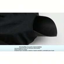 TRUMOVE Brassiere Deportivo para Mujer en Diversos Colores Sin Armazón Antichoque Absorbente Transpirable y con Absorción y Evacuación de Sudor Ropa Deportiva Superior para Mujer,top deportivo mujer,ropa deportiva de mujer,tops deportivos para mujer,top deportivo,tops de mujer,gym,brassieres de mujer - Negro - Ver 10