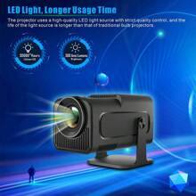 Mini Projector 4K HD 1080P Support, LCD Display, Wi-Fi Enabled,Remote Control, Table Mount, 180° Rotation, For Home Theater And Outdoor Projection - 黑色 - 查看 8