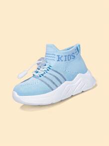 New Simple Children Soft Comfortable Breathable Non-Slip Lightweight Casual Outdoor Sports Shoes, Slip-On Design - Blue - View 9