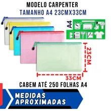 3 Plastic Document Folder A4 Transparent Plastic Zipper Color: Blue - Nhiều màu - Xem 4