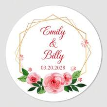 UNICCUT Custom Colorful Wildflower Garden Wreath Wedding Stickers Labels Spring Wildflower Field Thank You For Your Kindness Labels - Multicolor - View 9