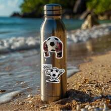 50 件足球贴纸乙烯基美学贴纸剪贴簿、日记、保险杠、滑板、水瓶、卡通、安全帽、汽车贴纸和贴花 - 彩色 - 查看 6