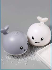 1 pièce Jouet d'eau de bain d'été en forme de baleine avec capteur, jouet d'eau de bain pour bébé avec lumière, jouet flottant omnidirectionnel pour baignoire, cadeau d'anniversaire, jouet d'eau pulvérisateur de bain pour enfants