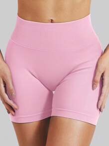 High-Waisted Tummy-Control Shorts,Hidden Scrunch Butt Lifting Skinny Pants,Cycling Shorts Curve,Women Boyshorts,Waist Trainer,Curve Plus,Black Shorts,Tight Shorts,Gym Pink Leggings Woman,Women Boyshorts - Pink - View 2