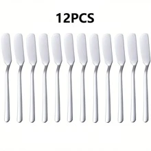 3/6/9Pcs Durable Stainless Steel Cheese Spreader Knife, Butter Knife For Jam/Peanut Butter/Condiments, Suitable For Sandwich/Bagels/Toast, Mirror Polished, Dishwasher Safe - Multicolor - View 15