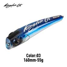 Kingdom Sea Fishing Lure Topwater Popper 55g 78g 160mm 180mm Floating Wobbler Artificial Hard Bait For Sea Tuna GT Fishing Lure