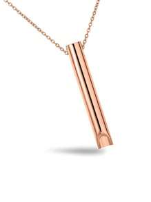 1pc Stainless Steel Breathe Adjustable Necklace Pendant, Unique Stress Relief Gift For Him/Her