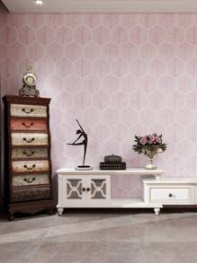 YUANYI 1 Roll 17.52in*39.37in Removable And Reusable Wallpaper, Self-Adhesive Vinyl Furniture Sticker, Waterproof Modern Geometric Green Striped Pattern, Suitable For Bathroom, Living Room, Bedroom And Kitchen Wall Decor, PVC Removable