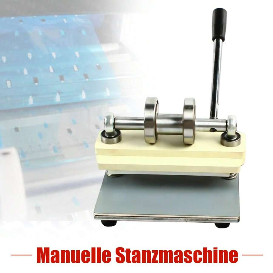 Quiltern Manual Die-Cutting Machine - Small Manual Leather Punching And Cutting Machine For Material Processing - Yellow - View 1