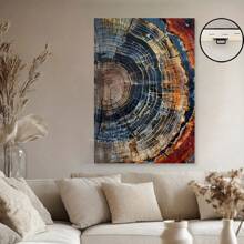 Framed Abstract Tree Ring Canvas Art Print - Modern Wall Decor, Colorful Swirl Pattern Poster For Living Room & Bedroom, Creative Home Decoration, High Quality Decorative Posters, Dormitory, Gym, Bar, Cafe, Arcade, Room Living Room Wall Decoration Painting, Perfect Gift - Framed - View 4