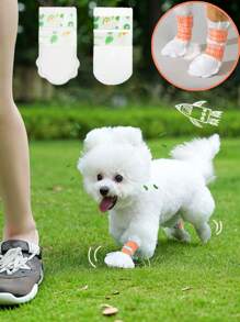 20 Pieces/Pack Disposable Waterproof Pet Shoes, Adjustable Self-Adhesive Tape Pet Shoes