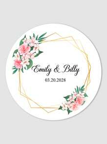 UNICCUT 定制婚礼贴纸、个性化文字标签、感谢贴纸，适用于新娘、派对、婚礼装饰，多功能、可调节、防霉、装饰性强、粘性好、可重复使用、可爱、时尚、精美、高品质、色彩丰富、可定制、独特、个性化，是送给他的理想礼物、送给朋友的理想礼物，也适用于周年纪念、生日、乔迁、毕业等场合，可用于厨房、餐厅、卧室、办公室、客厅、家居、花园、茶室等，是必备佳品。 - 彩色 - 查看 6