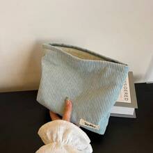 1 件带拉链的灯芯绒旅行化妆包，非常适合美容必需品、防水化妆包、口红包、女士化妆包、小包收纳化妆盒、铅笔盒化妆刷架、洗漱包、化妆包情人节礼物 - 彩色 - 查看 17