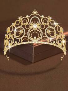 1pc Coroas de Cristal Para Mulheres, Tiara de Bolha de Cristal Noiva Rainha Real Tiara de Princesa Headpieces Para Mulheres Noiva Casamento Baile de Formatura Festa de Aniversário Coroas