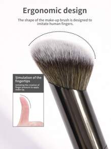 MAANGE 23 Pieces Makeup Tools Including 20 Pieces Professional Aluminum Tube Makeup Brush Set + 1 Storage Bag + 2 Pieces Air Cushion Puffs For Daily Use And Travel,Makeup Accessories Gifts For Friends ﻿ ﻿ ﻿ - 黑色 - 查看 4