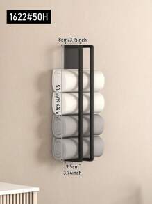 1个卷曲毛巾壁挂式毛巾架，浴室毛巾收纳架，节省空间的金属毛巾架，用于存放小毛巾，浴室配件，家居收纳整理浴室用品浴室工具