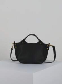 1 szt. Minimalistyczna i wszechstronna torebka, miękka skórzana torba na ramię, torba typu tote, torba typu bucket z wewnętrzną kieszenią, regulowany pasek na ramię, codzienne codzienne użytkowanie, odpowiednia dla młodych kobiet - podróże, praca, zakupy, szkoła, randki, biuro, biznes
