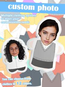 1 定制枕头、高度个性化枕头、可换色角色服装、定制独特 3D 枕头、定制枕头、异形枕头、个性化礼物、送给他/她的特别礼物、浪漫礼物、朋友礼物、送给朋友的礼物、卧室装饰、情人节装饰、朋友、家人、兄弟姐妹、恋人、生日、周年纪念日、情人节、毕业典礼、婚礼、母亲节、父亲节、圣诞节 - 彩色 - 查看 2