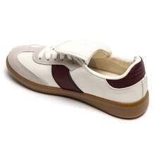 Women's Casual Daily Commute Fashion Contrast Color Sports Sneakers - Burgundy - View 3