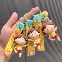 1pc Sports Girl Keychain, Fashionable & Delicate Bag Pendant Charm, Personalized Cartoon 3D Car Key Chain - Multicolor - View 9