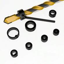 钻头限位环套装止动钻头环轴限位公制锁止器套件按压深度可调定位器孔导向木工工具不锈钢