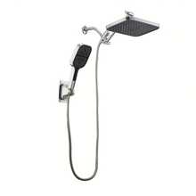 1 Set Adjustable Shower System With Bracket And Hose, Wall-Mounted Bathroom Shower, Handheld Shower Head With One-Click Shut-Off Switch
