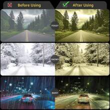 HYCHIC Night Vision Glasses For Women Polarised Anti-Glare Glasses Safer Night Driving Square Yellow Lenses Reduce Headlight Glare - A08 Hoa Đen - Xem 4