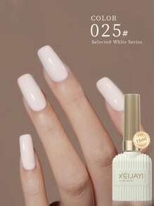 XEIJAYI 8Colors 15Ml Nude Moonlight White Nail Enamel 2025 New Yogurt Cream Soybean Milk Cream White Nail Enamel Nail Polish Gel For Nail Shop - 彩色 - 查看 11