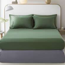 5/7 Piece Solid Color Bed Comforter Set Queen, Creative Geometric Pattern Design, Soft And Comfortable Summer Bedding Set.Bed In A Bag For All Seasons, Includes Comforter, Flat Sheet, Fitted Sheet, Pillowcases,  Ideal Gift. - 墨綠色 - 查看 8