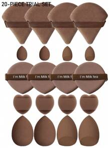 50/40/30/20/10/5pcs Makeup Kit, Including: 10 Pieces Of Liquid Makeup Sponge+10 Pieces Of Mini Liquid Makeup Sponge+10 Pieces Of Triangular Powder Puff For Loose Powder And Makeup Set+10 Pieces Of Air Cushion Powder Puff For Facial Makeup+10 Pieces Of Mini Air Cushion Powder Puff For Facial Concealer Makeup Cream,Makeup,Cheap,Room Decor,Vanity,Travel,Bedroom,Makeup Accessories,Puff,Makeup Blender,Powder Puff,Makeup Sponge