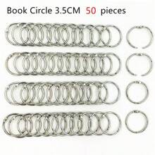 50pcs 20 X 20 Mm Metal Rings/Eyelets, Suitable For Binders, Notebooks, Scrapbooks, Planners, Documents, Photo Albums, Keychains, DIY,Back To School,School Supplies - Silver - View 17