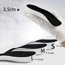 1 Pair EVA Hidden Height Increase Insoles, Breathable & Comfortable Shock-Absorbing Heel Pads, Trimable