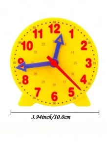 1pc Clock Model Teaching Educational Time Learning Tool, 3 Hands Linked 24-Hour Teaching Clock Model - View 2