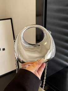 Exquisite And Fashionable Mini Handbag, Women's New Fashionable Multifunctional Acrylic Dining Bag, High-End And Fashionable Crossbody Bag - Silver - View 4