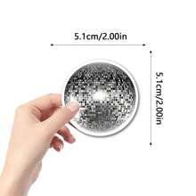 55 件装 70 年代 80 年代迪斯科球贴纸适用于瓶子笔记本电脑行李剪贴簿复古趣味美学贴纸包小乙烯基贴花 - 彩色 - 查看 2