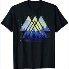 Geometric Triangle Outdoor Trees Forest Wildlife Nature T-Shirt