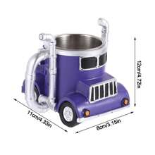 1 件手工制作的卡车咖啡杯 11 盎司半挂车形状陶瓷咖啡杯 送给咖啡和卡车爱好者的独特礼物 卡车司机 送给卡车司机的礼物 男士 - 彩色 - 查看 3