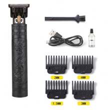 SOKANY USB Rechargeable Multi-Function Hair Clipper, Compact And Convenient, Professional-Grade Stainless Steel Cutter Head, The Blade Can Be Cleaned With A Cleaning Brush, Equipped With 4 Professional Trimming Accessories, Embossed Design Of The Body, Hidden Charging Port At The Bottom, Used For Precise Cutting And Styling Design,