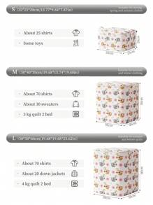 1 pieza Caja de almacenamiento de ropa de gran apertura, caja de almacenamiento de pantalones, suéteres, chaquetas de plumas de gran capacidad, manta, edredón, sábanas, caja antipolvo, caja de almacenamiento tridimensional, organizador portátil de artículos del hogar, para dormitorio, armario, cómoda, almacenamiento apilable, ahorro de espacio, cremallera suave, fácil de abrir y cerrar, tela óptima, para volver a la escuela