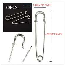 30pcs Pins, 7 Sizes Extra Large Pins - Suitable For Blankets, Sofas, Home Decor, Sweaters, Sewing, Scarves, Skirts, Crafts, Etc.