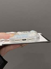 Cute Three-Dimensional Small Fish And Shell Drop Glue Decorative Phone Case Compatible 16 Pro Max/15/14/13/12/11 Waterproof Shockproof Anti-Fall Scratch Resistant