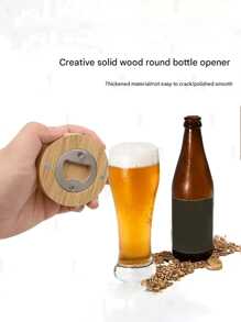 1/3/Customizable Bamboo Bottle Opener With Name And Date, Suitable As Wedding Gifts, Can Be Used As Handmade Magnetic Bottle Opener, Fridge Magnet, Wedding Favors, Multi-Functional Wooden Bottle Opener Suitable For Guests, Ideal Wedding Souvenirs
