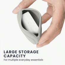 Siliconen oortelefoon opbergtas, compacte draagbare portemonnee datakabel organizer box bedrade oortelefoon siliconen etui, voor koptelefoons, sleutels, lippenstift, USB-kabels, kleine accessoires