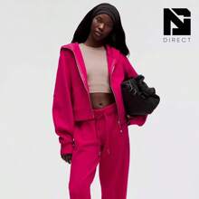 Sudadera con capucha con cremallera completa oversize de estilo scuba - Apasionado - Ver 2