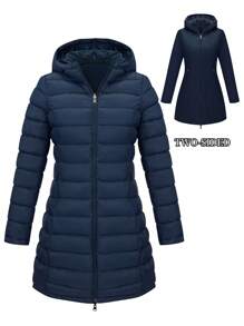 Risissida Fashionable Women's Mid-Length Hooded Jacket With Double-Sided Design-Suitable For Everyday Wear And Commuting, A Comfortable Autumn Item With Pockets