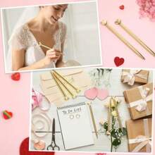 3/6 Stücke Kugelschreiber in Herzform - Schreibgeräte mit glatter Schrift, geeignet für Schule, Hochzeit & Geschenke, süßes Liebesdesign, fein zugespitzt, unverzichtbar für die Schulanfang, Stift