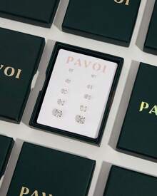 PAVOI 14K Gold Plated Tennis Bracelets For Women - Bezel Set Cubic Zirconia Bracelet - Simulated Diamonds Round, Trillion, Trinity, Radiant, Pear, Heart Cut Stones Wedding Jewelry Gifts For Brides - White Gold - 查看 4