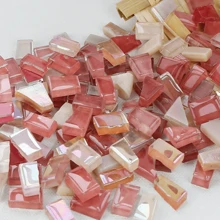 150g/5,3oz Azulejos de Mosaico de Vidro de Tamanhos Mistos, Suprimentos DIY para Projetos Artísticos, Acessórios de Artesanato de Decoração Doméstica, Suprimentos de Vidro